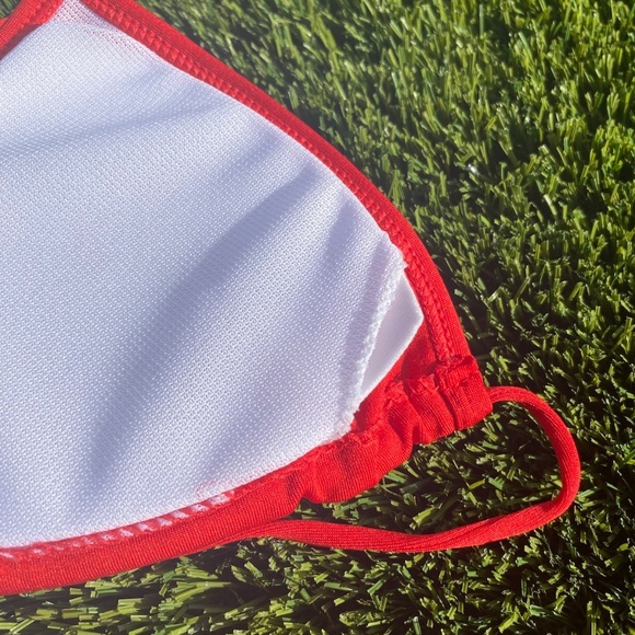 The Original Bitcoin Thong Bikini in Red - Picture 6 of 14